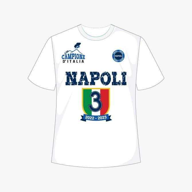 T-Shirt Napoli Scudetto E Vesuvio