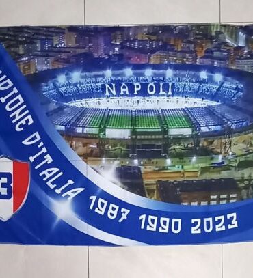 Bandiera Napoli per terzo scudetto 100x150 - Campioni D’Italia.