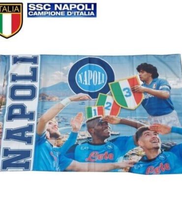 bandiera grande NAPOLI Campione Italia Scudetto Bandierone Osimhen Kvara Calcio