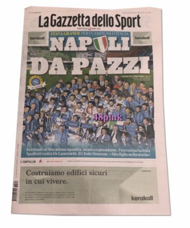Gazzetta dello Sport Napoli Campione Ristampa Scudetto 1987 1990 Coppa Uefa 1989