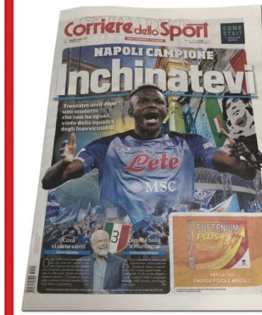 Corriere dello Sport 3° Scudetto Calcio Napoli Campione Osimhen INCHINATEVI 5/5