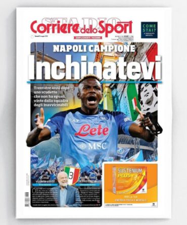 La Gazzetta Corriere dello Sport 5 Maggio 2023 3 Scudetto Calcio Napoli Campione